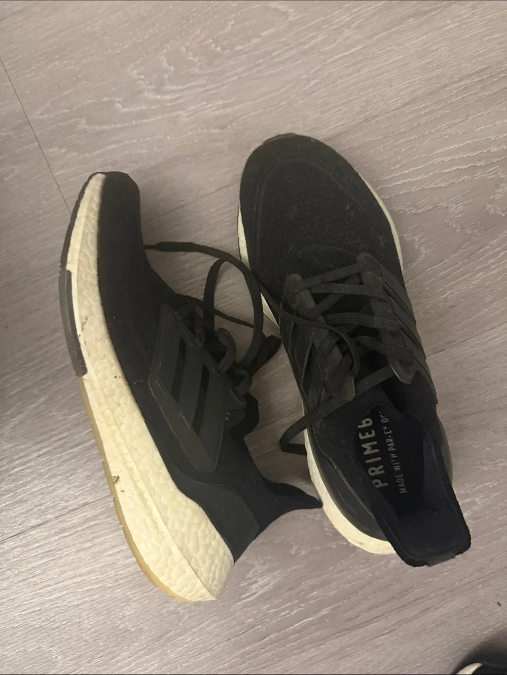 adidas Women's Black Athletic Shoes with Cream Midsole